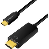 LogiLink USB-C - HDMI Anschlusskabel, 1,8 m, schwarz – Bild 2