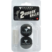 TALBOT torro Squashball, schwarz/rot, mittel, 2er Blister