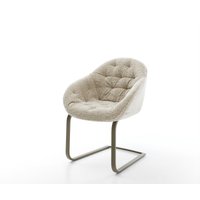 Freischwinger Gaio-Flex Webstoff Soft Beige Freischwinger flach Effektfinish Titan – Bild 2