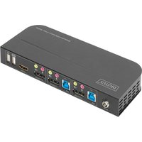 DIGITUS KVM Switch, 2-Port, 2 x DP in, 1 x DP/HDMI out – Bild 2