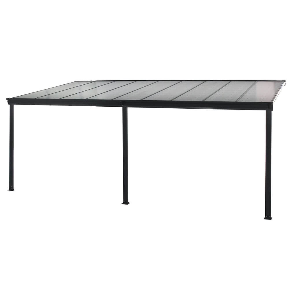 Terrassenüberdachung SOLIS - 496 / 503 x 300 / 303 x 278 / 226 cm Grau – Bild 3