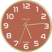 UNiLUX Wanduhr/Quarzuhr, BALTIC, Durchmesser: 315 mm, rot