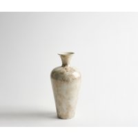 Vase Marvella B23 x T23 x H48 cm Metall Alabaster Gold Handgemacht