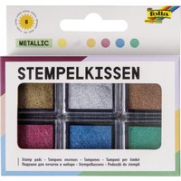 folia Stempelkissen Set, Metallic, 6-farbig sortiert
