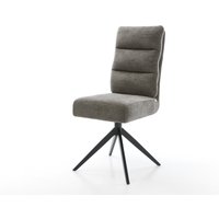Drehstuhl Pela-Flex Bouclé Soft Schlamm Kreuzgestell breit Schwarz 360 drehbar Wippfunktion Taschenfederkern