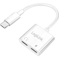 LogiLink USB-C - 2x USB-C Adapterkabel, 150 mm, weiß