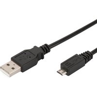 DIGITUS USB 2.0 Anschlusskabel, USB-A - Micro USB-B, 1,0 m
