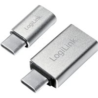LogiLink USB-C Adapter-Set, 2-teilig, silber