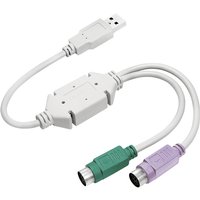 LogiLink USB 1.1 - 2 x PS/2 Adapterkabel, Länge: 0,20 m