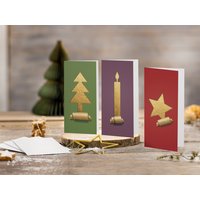 sigel Weihnachtskarten-Set, Cut-out style, DIN lang – Bild 2