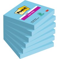 Post-it Haftnotizen super sticky notes, 76 x 76 mm, blau – Bild 2