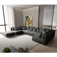 DELIFE Clovis XL Ecksofa Schwarz