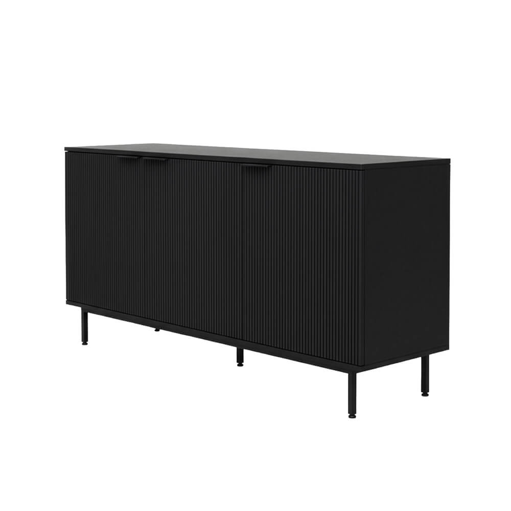Sideboard NYLA Schwarz - 154 x 73 cm – Bild 3