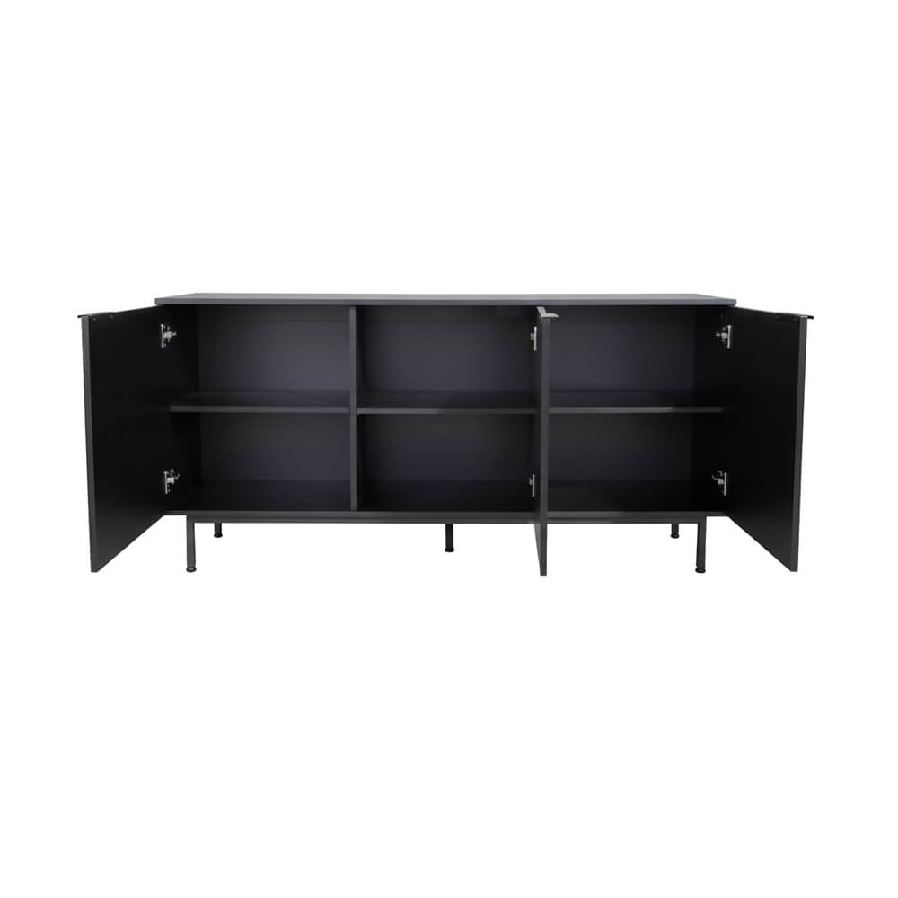 Sideboard NYLA Schwarz - 154 x 73 cm – Bild 5