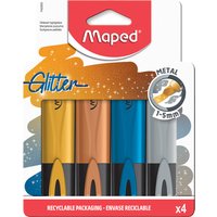 Maped Textmarker GLITTER METAL, 4er Etui – Bild 2