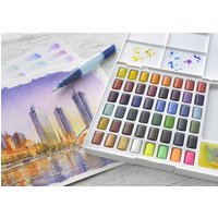 FABER-CASTELL Aquarellfarbe in Näpfchen, 48er Etui