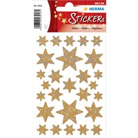 HERMA Weihnachts-Sticker DECOR, Sterne, gold, Holographie – Bild 2