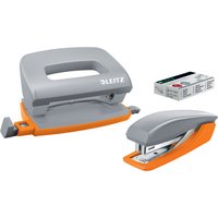 LEITZ Mini Heftgerät- & Locher-Set Urban Chic, dunkelgrau