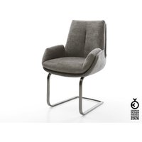 Freischwinger Clea-Flex Bouclé Soft Schlamm Freischwinger flach Graphit