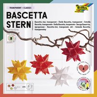 folia Faltblätter Bascetta-Stern, 75 x 75 mm, transparent