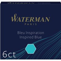 WATERMAN Standard-Tintenpatronen, Serenity blau, löschbar