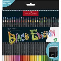 FABER-CASTELL Dreikant-Buntstifte Black Edition, 50er Etui