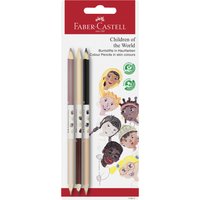 FABER-CASTELL Buntstifte Children of the World, 3er Blister