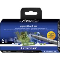 STAEDTLER Fasermaler pigment brush pen, Blues & Greens – Bild 2