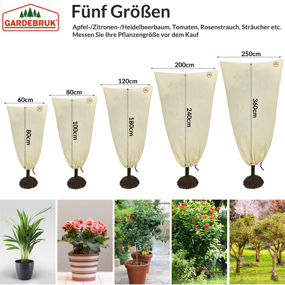 Gardebruk Pflanzenschutzhaube 3er-Set Beige 0,6x0,8m – Bild 3