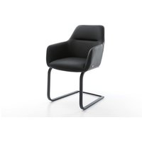 Freischwinger Pejo-Flex Echt-Leder Schwarz Freischwinger flach Schwarz Taschenfederkern