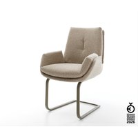 Freischwinger Clea-Flex Bouclé Schlamm Freischwinger flach Effektfinish Titan