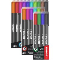 Kores Permanent-Marker, K MARKER FINE, M, 6er Etui – Bild 2