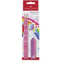 FABER-CASTELL Schreibset Einhorn, pink, 3-teilig