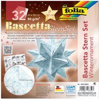 folia Faltblätter Bascetta-Stern, eisblau / bedruckt – Bild 2
