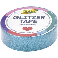 folia Deko-Klebeband Glitzer-Tape, 15 mm x 5 m, türkis – Bild 2