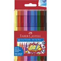 FABER-CASTELL Fasermaler GRIP, 10er Etui