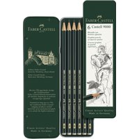 FABER-CASTELL Bleistift CASTELL 9000, 6er Metalletui