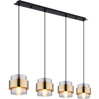 MILLEY Pendellampe goldfarben, schwarz 1, B/H/T: 111 x 120 x 18 cm, Glas, Metall – Bild 2