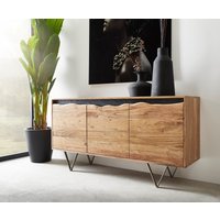Sideboard Stonegrace 147x45 cm Akazie Natur 3 Türen Baumkante