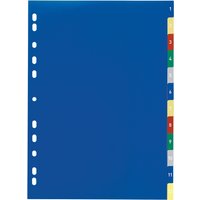 DURABLE Kunststoff-Register, Zahlen, A4, 12-teilig, 1 - 12