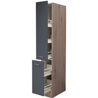 Apothekerschrank Tiago Basaltgrau/Braun 30 x 200 x 57 cm