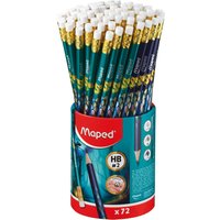 Maped Bleistift DRAGON, mit Radierer, HB, 72er Köcher