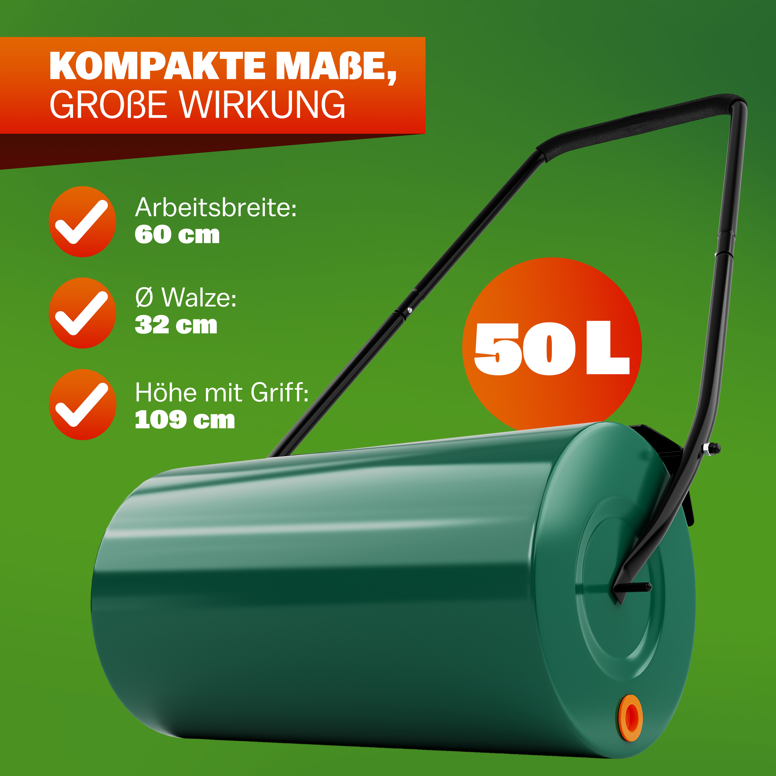 Gardebruk 101165 Rasenwalze 60cm – Bild 3