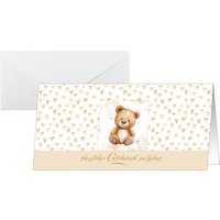 sigel Geburtskarten-Set, Teddy, DIN lang, 10er Set – Bild 2