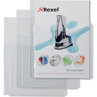 REXEL Prospekthülle mit Faltentasche, A4, PVC, 0,18 mm
