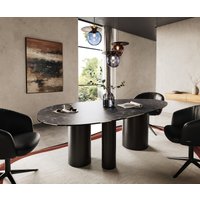 DELIFE Edge Esstisch Oval Keramik