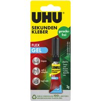 UHU Sekundenkleber FLEX GEL, lösemittelfrei, 3 g Tube – Bild 2