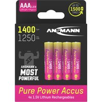 ANSMANN Li-Ion Akku Pure Power, Micro AAA, 4er Blister – Bild 2