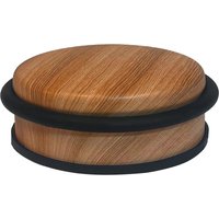 ALBA Türstopper, Edelstahl-Oberfläche, Holz-Optik – Bild 2