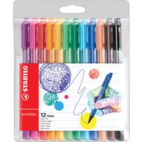 STABILO Fasermaler pointMax, 12er Kunststoffetui